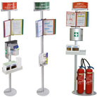 borne-securite-extincteur-avec-1-docaflex-10-poches-a4-et-1-bandeau-bombe-h-2143-mm