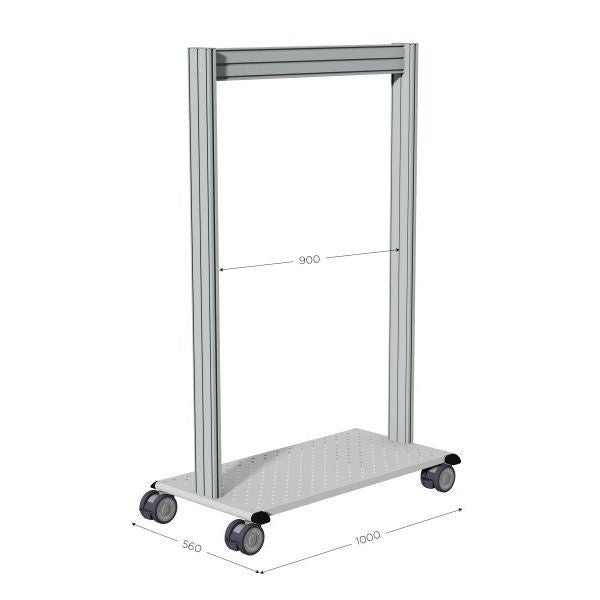 leanpost-900a-nue-l-1000-x-p-560-x-h-1600-mm-de-1-niveau-sur-roulettes