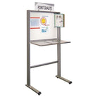qualipost-650b-inox-l-1264-x-p-500-x-h-1700-mm-avec-plateau-et-pieds-en-inox
