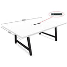 table-de-reunion-l-2000-x-p-1000-mm-plateau-blanc-avec-pietement-noir