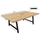 table-de-reunion-l-2000-x-p-1000-mm-plateau-nebraska-avec-pietement-noir