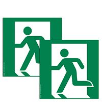 lot-de-2-pictogrammes-adhesif-au-sol-extra-sortie-de-secours-a-gauche-l-200-mm