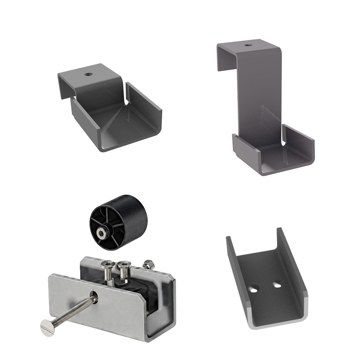 Fixation rail a galets all-groups