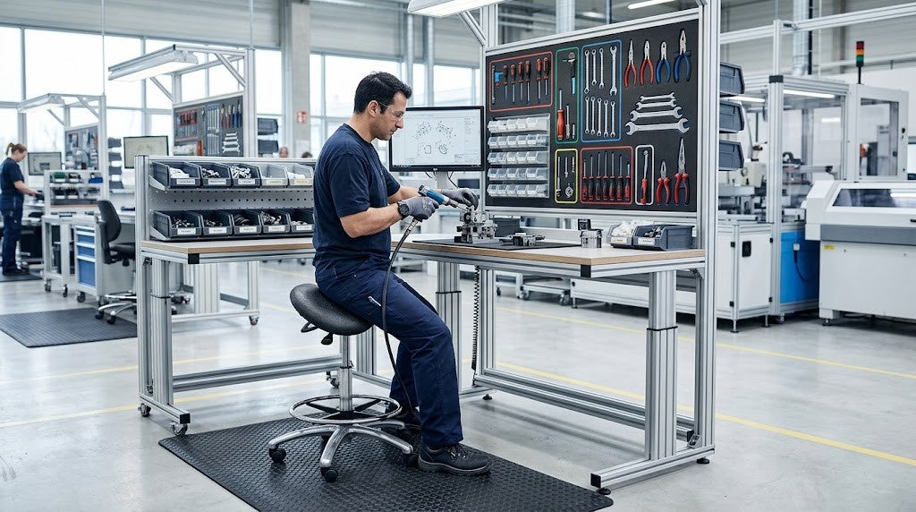 Ergonomie et siège assis-debout d'atelier : pourquoi équiper les opérateurs ?