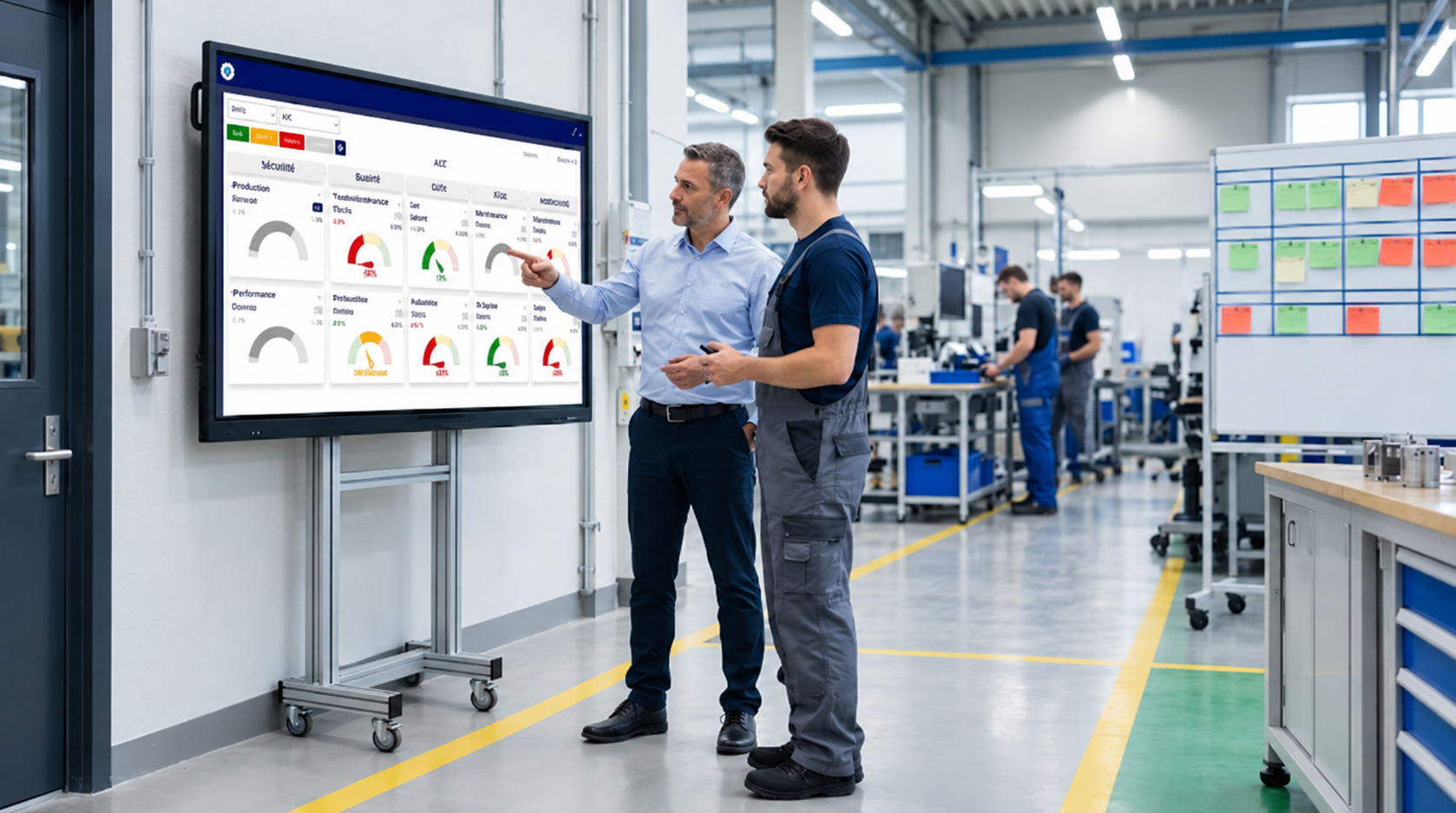 Du management visuel papier à l' affichage dynamique : réussir sa transition Lean