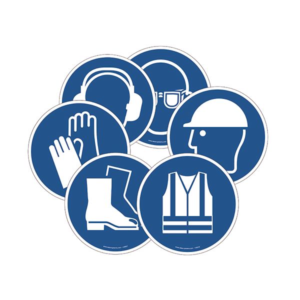 lot-de-2-pictogrammes-adhesif-au-sol-medium-casque-de-protection-o-200-mm