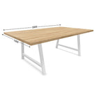 table-de-reunion-l-2000-x-p-1000-mm-plateau-nebraska-avec-pietement-blanc