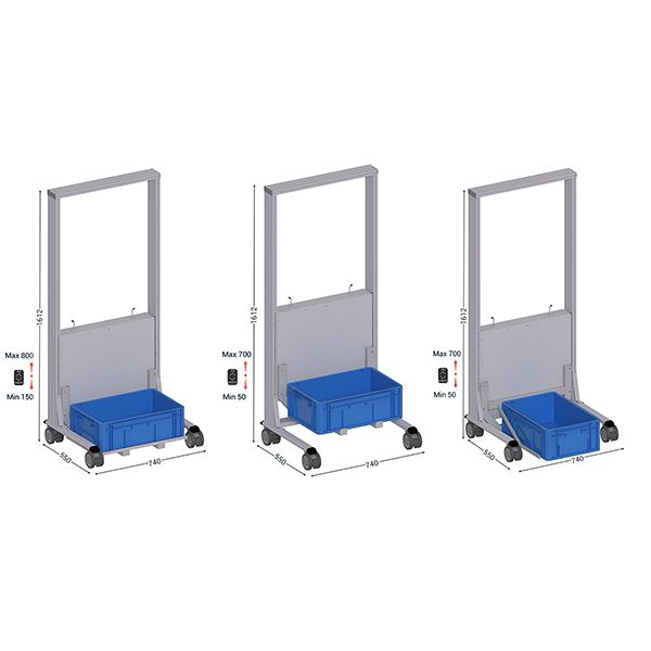 desserte-porte-bacs-datelier-a-niveau-constant-leanpost-400-ergo all-groups