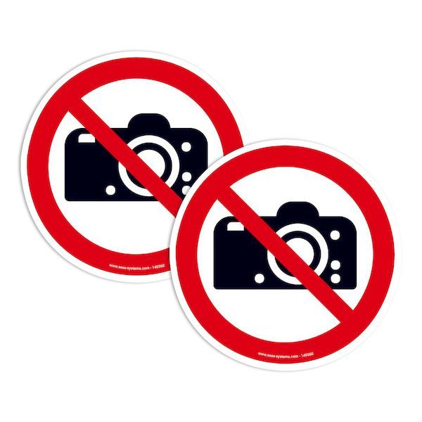 lot-de-2-pictogrammes-adhesif-au-sol-medium-interdiction-de-photographier-o-200-mm