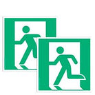 lot-de-2-pictogrammes-adhesif-au-sol-medium-sortie-de-secours-a-gauche-l-200-mm