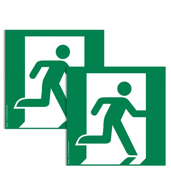 lot-de-2-pictogrammes-adhesif-au-sol-extra-sortie-de-secours-a-droite-l-200-mm