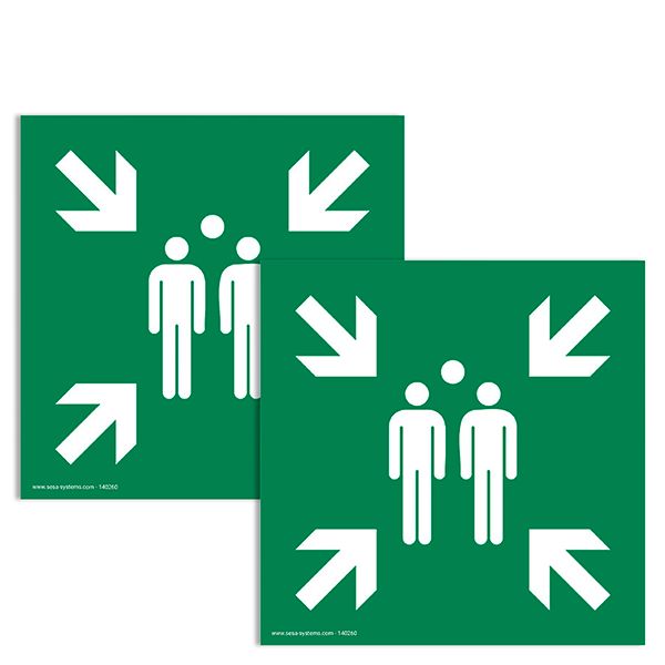 lot-de-2-pictogrammes-adhesif-au-sol-extra-point-de-rassemblement-l-200-mm