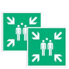 lot-de-2-pictogrammes-adhesif-au-sol-medium-point-de-rassemblement-l-200-mm
