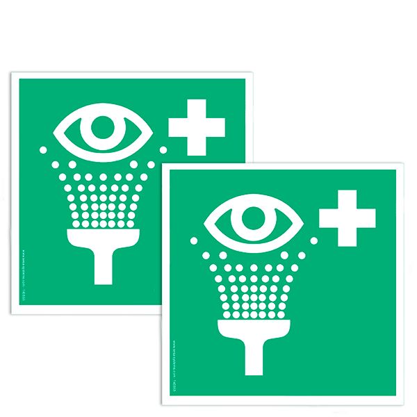 lot-de-2-pictogrammes-adhesif-au-sol-medium-rincage-des-yeux-l-200-mm