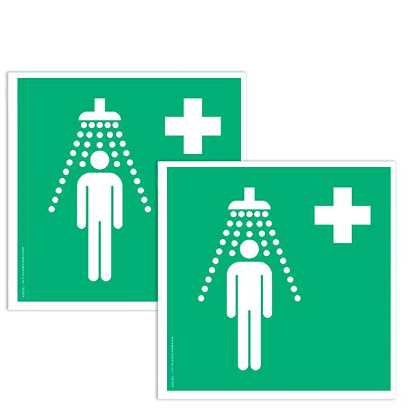 lot-de-2-pictogrammes-adhesif-au-sol-medium-douche-de-securite-l-200-mm