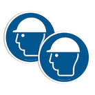 lot-de-2-pictogrammes-adhesif-au-sol-extra-casque-de-protection-o-200-mm