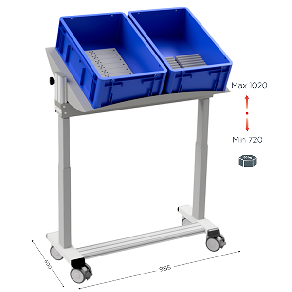 LEANPOST 300 lg 900 avec bacs cotes all-groups