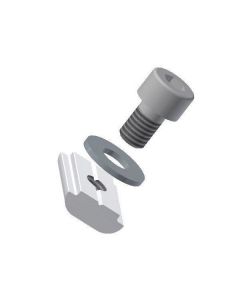 Fixation sur profil aluminium vis/lardon M5 avec rondelle