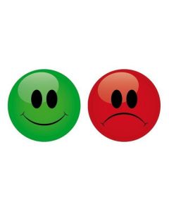 Smileys magnétique recto vert/verso rouge