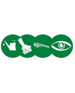 Pictogramme de maintenance magnétique vert