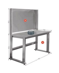 Fond arrière pour QUALIPOST 3500 INOX