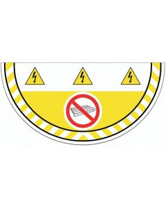 Pictogramme adhésif Interdit de stocker pour marquage au sol