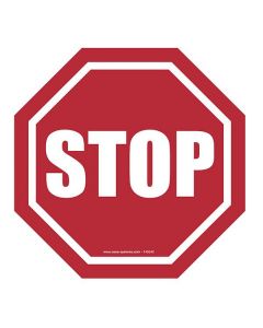 Pictogramme adhésif STOP pour marquage au sol