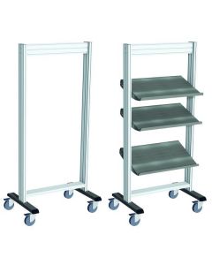 Chariot mobile porte-bac INOX