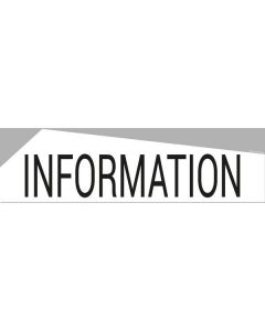 Bandeau design recto/verso "INFORMATION"