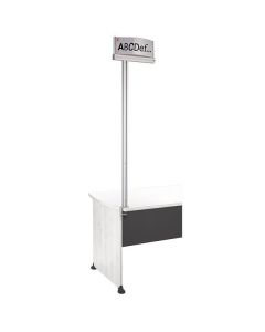 Potence d'identification verticale avec bandeau ovale personnalisable