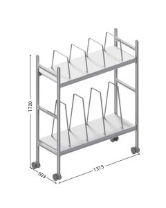 Chariot mobile porte-cartons