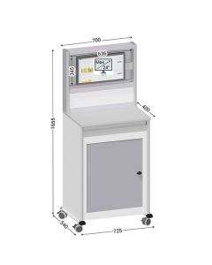 Armoire informatique hybride pour écran tactile