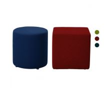 Assise en tissu en forme géométrique