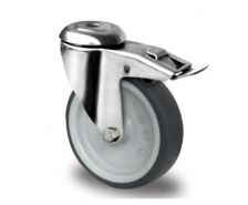 Roulettes pivotantes INOX avec frein Ø 100 mm