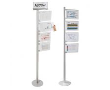 Potence d'affichage avec porte-document
