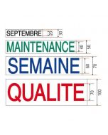 Titre magnétique avec texte au choix