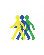 Pictogramme adhésif au sol Silhouette piétonne