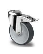 Roulettes pivotantes INOX avec frein Ø 100 mm