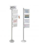 Potence d'affichage avec porte-document