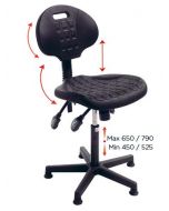 Chaise d'atelier ergonomique
