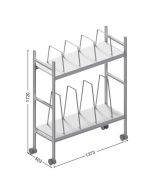 Chariot mobile porte-cartons