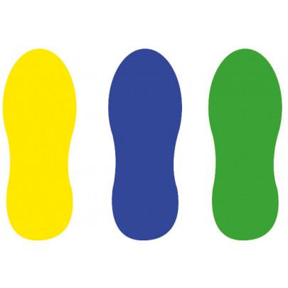Adhesive footsteps for floor marking