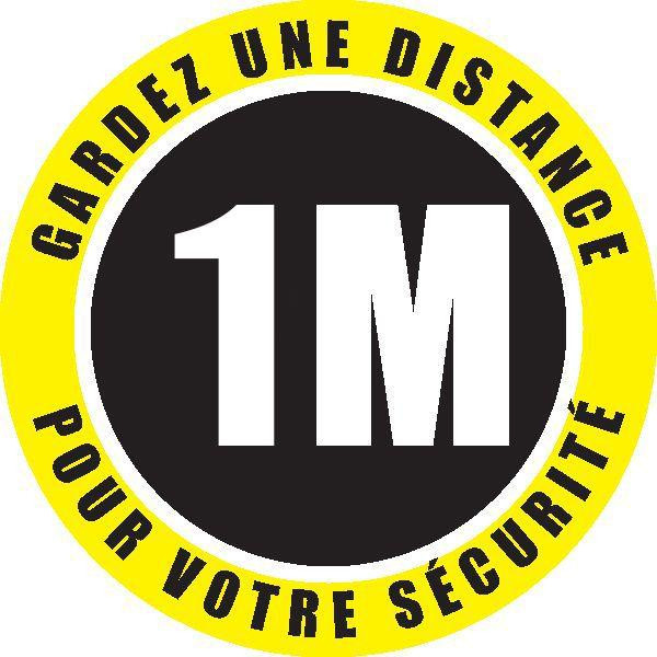 Pictogrammes adhésifs au sol : Gardez vos distances